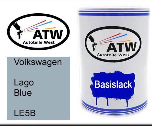 Volkswagen, Lago Blue, LE5B: 500ml Lackdose, von ATW Autoteile West.